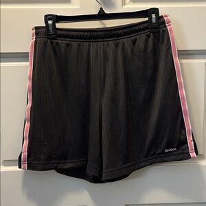 Reebok Women's Athletic Shorts Black with Pink Accents